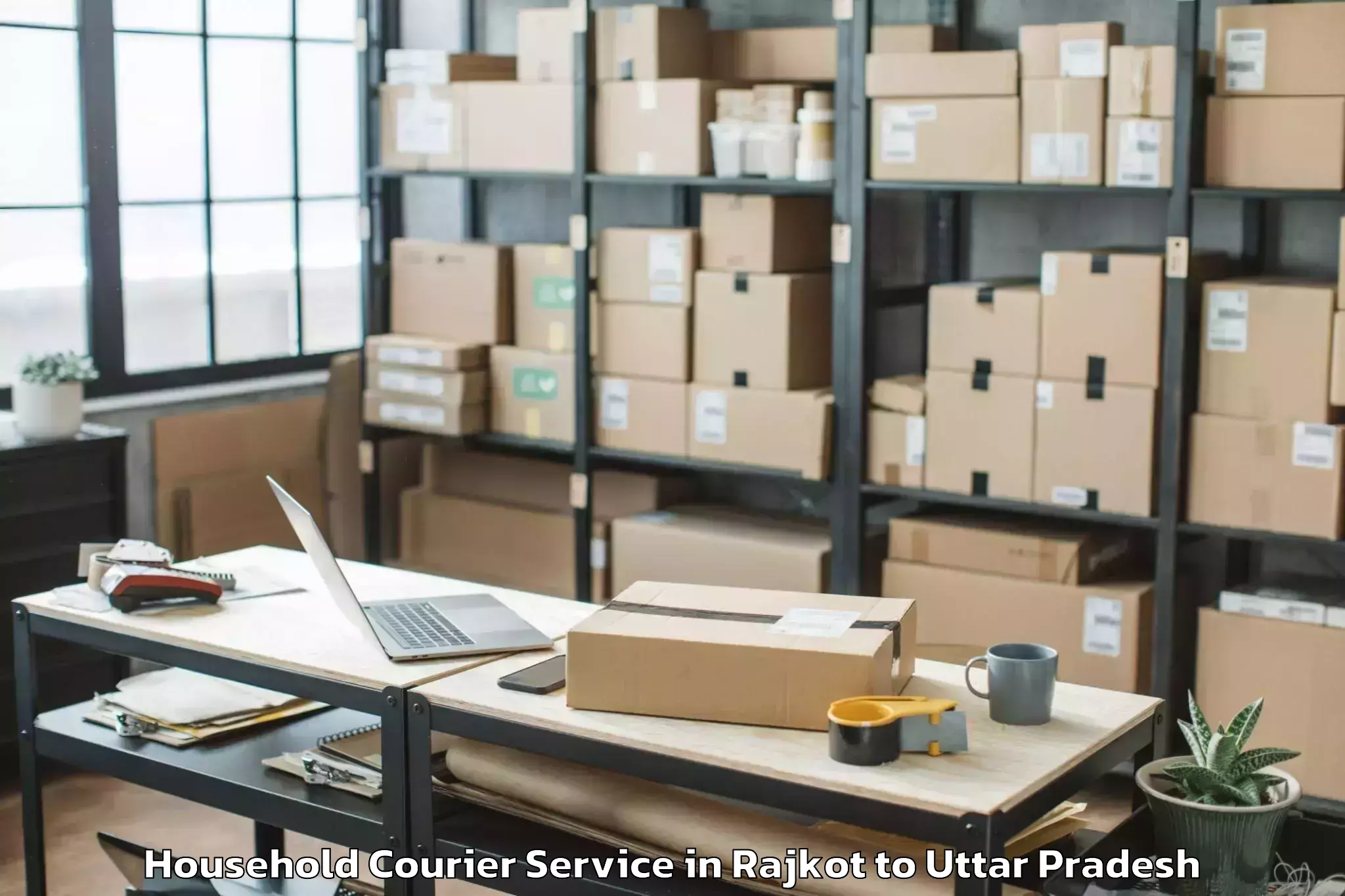 Quality Rajkot to Palia Kalan Household Courier